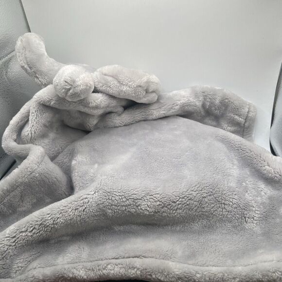 So Dreamy Lovey Security Blanket Soft Gray Elephant Plush 15x15" SL Home Fashion - Picture 4 of 4